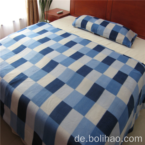 Plaid bedrucktes Polar Fleece Bettlaken